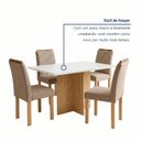 Ver mais imagens de Conjunto de Mesa 4 Lugares Carol em MDF 120x80cm Cinamomo e Off White