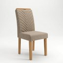 Ver imagem 6 de Conjunto de Mesa 4 Lugares Carol em MDF 120x80cm Cinamomo e Off White