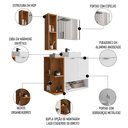 Ver imagem 3 de Gabinete de Banheiro com Cuba e Espelheira Lizzi B02 Branco/naturalle - Mpozenato