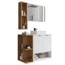 Ver imagem 1 de Gabinete de Banheiro com Cuba e Espelheira Lizzi B02 Branco/naturalle - Mpozenato