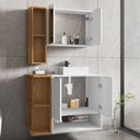 Ver imagem 7 de Gabinete de Banheiro com Cuba e Espelheira Lizzi B02 Branco/naturalle - Mpozenato
