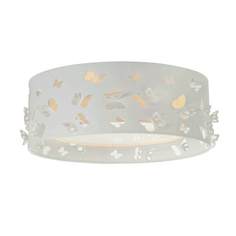 LUMINÁRIA INFANTIL PLAFON BORBOLETAS DUPLO 50X16: Cru