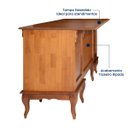 Ver mais imagens de Escrivaninha de Madeira Hannover 2 Portas e 2 Gavetas com Tampo Estendido 60813te Linz Moveis