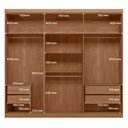 Ver imagem 2 de Guarda Roupa Casal 6 Portas 4 Gavetas Imaginare New - Jequitiba / Areia