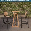 Ver imagem 6 de Kit 2 Banquetas Positano Fratini 108 Cm (altura) Polipropileno Preto Tramas Bege Simulando Rattan