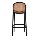 Ver imagem 5 de Kit 2 Banquetas Positano Fratini 108 Cm (altura) Polipropileno Preto Tramas Bege Simulando Rattan