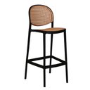 Ver imagem 2 de Kit 2 Banquetas Positano Fratini 108 Cm (altura) Polipropileno Preto Tramas Bege Simulando Rattan