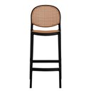 Ver imagem 3 de Kit 2 Banquetas Positano Fratini 108 Cm (altura) Polipropileno Preto Tramas Bege Simulando Rattan