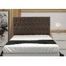 Cabeceira Cama Box King Estofada Espanha 195 Cm Suede Marrom - 1