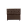 Cabeceira Cama Box King Estofada Espanha 195 Cm Suede Marrom - 3