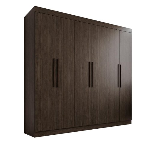Guarda-roupa Casal 6 Portas 4 Gavetas Roma - Mais Móveis New Canion