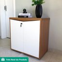Ver imagem 7 de Balcao Escritorio 2 Portas Prateleira Ajustavel 74 cm Freijo Branco Artany