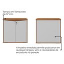 Ver imagem 5 de Balcao Escritorio 2 Portas Prateleira Ajustavel 74 cm Freijo Branco Artany