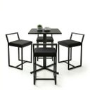 Ver imagem 1 de Conjunto Bistrô Baixa Industrial Quadrada 4 Banqueta Confort
