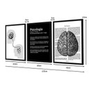 Ver imagem 5 de Kit 3 Quadros para Decoração Frases Recepção Psicologia