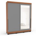 Ver imagem 3 de Guarda Roupa Casal 2 Portas Correr 180cm com Espelho Madrid Politorno Móveis