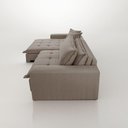 Ver imagem 4 de Sofá Modular Zen 3 Lugares Retrátil e Reclinável 230cm Marrom Linho Meu Sofá Online