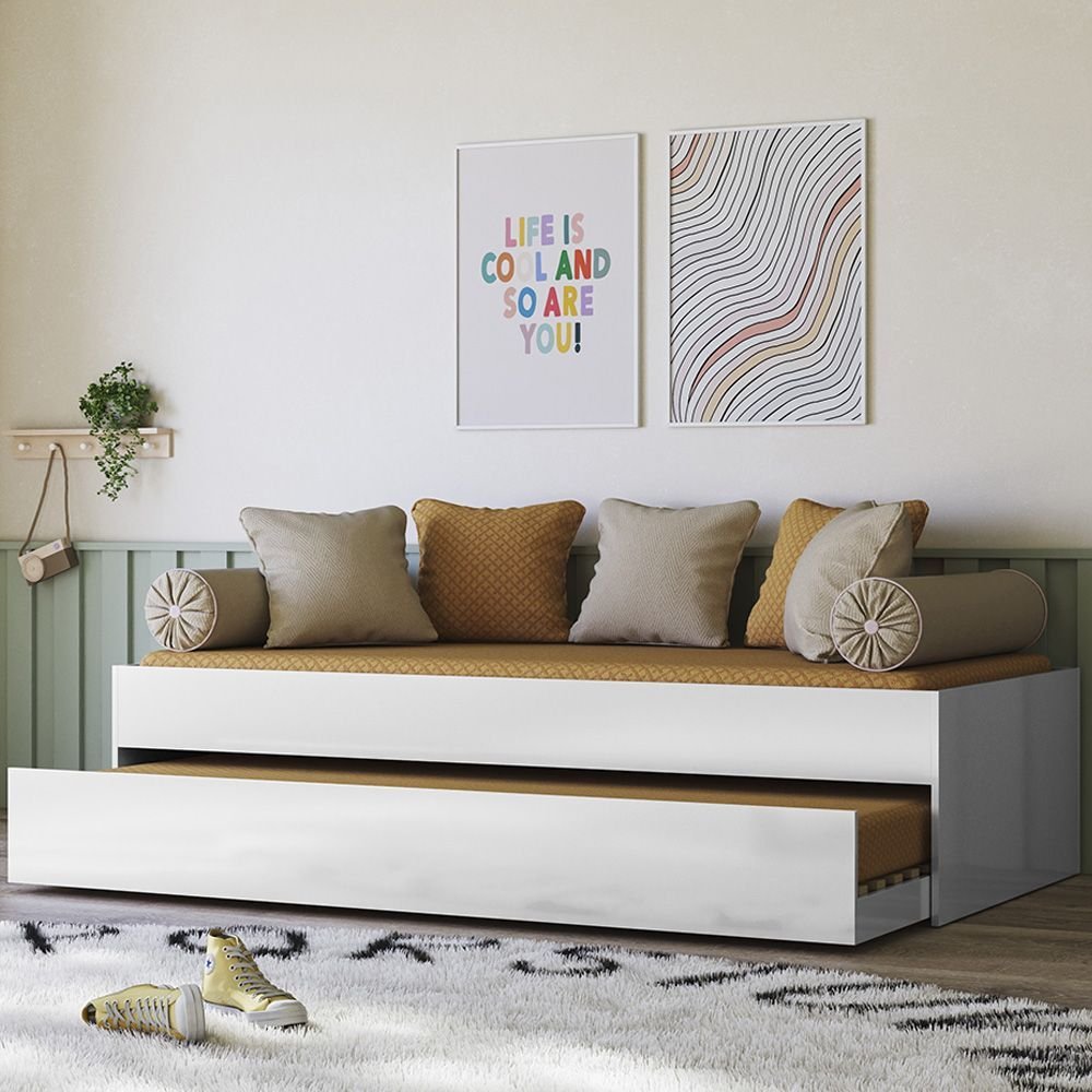 Bicama Solteiro 192 Cm Onix Branco Nature Flex Plla
