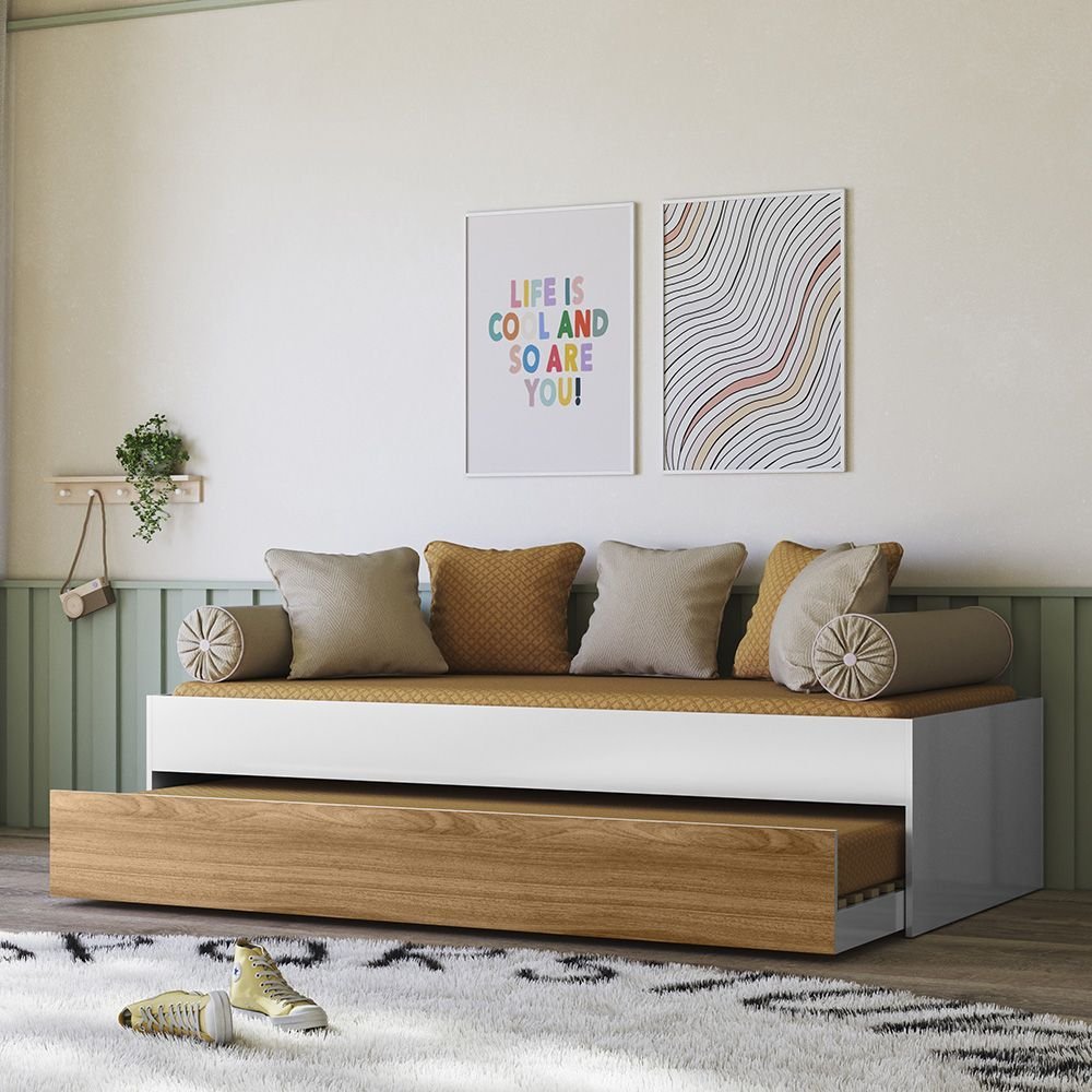 Bicama Solteiro 192 Cm Onix Branco Nature Flex Plla - 5
