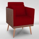 Ver imagem 5 de Cadeira Poltrona para Sala Quarto Confortável e Reforçada Sofia :vermelho