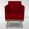 Cadeira Poltrona para Sala Quarto Confortável e Reforçada:vermelho - 1
