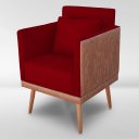 Ver imagem 3 de Cadeira Poltrona para Sala Quarto Confortável e Reforçada Sofia :vermelho