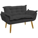 Ver mais imagens de Namoradeira Decorativa Confortável Para Sala Recepção Consultório  Manicure Alice Suede