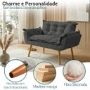 Ver imagem 2 de Namoradeira Decorativa Confortável para Sala Recepção Consultório Manicure Alice Suede