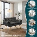 Ver imagem 3 de Namoradeira Decorativa Confortável para Sala Recepção Consultório Manicure Alice Suede