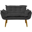 Ver imagem 7 de Namoradeira Decorativa Confortável Para Sala Recepção Consultório  Manicure Alice Suede