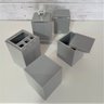 kit 7 peças de banheiro em acrílico cinza premium - 7