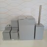 kit 7 peças de banheiro em acrílico cinza premium - 2