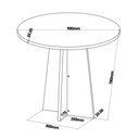 Ver imagem 4 de Conjunto Mesa de Jantar Redonda Slin Mel 4 Cadeiras Brisa Linho Bege