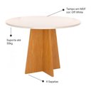 Ver imagem 3 de Conjunto Mesa de Jantar Redonda Slin Mel 4 Cadeiras Brisa Linho Bege