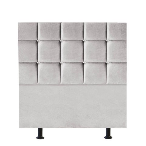 Cabeceira para Cama Box Solteiro 90 Cm Espanha:cinza Claro