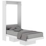 Cama Retratil De Parede Solteiro CM8015 Branco Tecno Mobili - 1