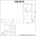 Ver imagem 2 de Cama Retratil de Parede Solteiro Cm8015 Branco Tecno Mobili