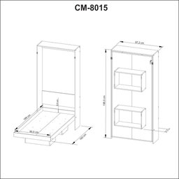 Cama Retratil de Parede Solteiro Cm8015 Branco Tecno Mobili - 10