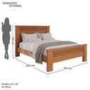 Ver imagem 4 de Cama Casal em MDF com Cabeceira Frisada 153x202cm Paolo