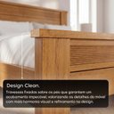 Ver mais imagens de Cama Casal em MDF com Cabeceira Frisada 153x202cm Paolo
