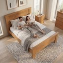 Ver imagem 5 de Cama Casal em MDF com Cabeceira Frisada 153x202cm Paolo