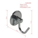 Ver imagem 5 de Kit acessórios para banheiro adesivo (dispensa furos) - Cromado