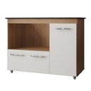 Ver imagem 1 de Balcão para Cooktop Ana 5 Bocas 3 Portas Moblis Cor:savana Off White