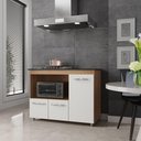 Ver imagem 2 de Balcão para Cooktop Ana 5 Bocas 3 Portas Moblis Cor:savana Off White