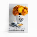 Ver imagem 1 de Quadro Crisântemo Laranja em Vaso de Flor Canvas 60x40cm