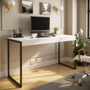 Ver imagem 1 de Mesa Industrial para Computador Diretor Pés de Ferro 90 Cm - Branco