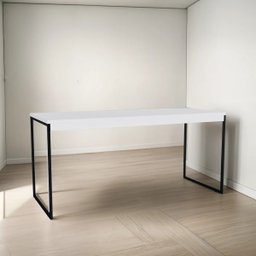 Mesa Industrial para Computador Diretor Pés de Ferro 90 Cm - Branco - 3