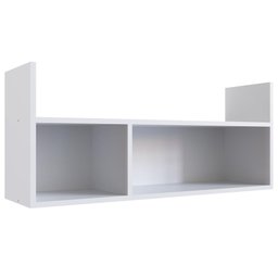 Nicho de Parede Cubo e Livreiro 90cm Linha Favo de Mel Fm022 Completa Móveis - Branco - 2