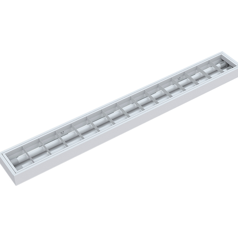 Luminária Calha Taschibra Atela Embutir/sobrepor 1,24 Mt 2xt8 Branca