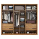 Ver imagem 3 de Guarda Roupa Casal 6 Portas e 6 Gavetas Atrice -élpis Móveis - Amendoa Touch